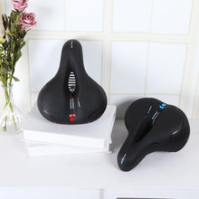 将图片加载到图库查看器,Reflective Breathable Bike Saddle Cushion Leather Surface Seat Mountain Bicycle Shock Absorbing Hollow Bike Seat For Women Or Men Bicycle Saddle Replacement Padded Soft High Density Memory Foam With Dual Shock Absorbing