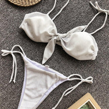 Load image into Gallery viewer, Summer Cute Vintage Women's Swimsuit Bikini Split Swimwear Women's Swimwear Women's 2-piece Beachwear Loose Bikini Fashion Retro Bikini Fashion Beachwear Summer Spa Beach Surf Sport