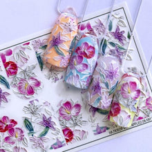 Load image into Gallery viewer, Winter Christmas Acrylic Engraved Nail Sticker Colorful Snow Design Decals Nail Water Slide Decals Nail Art Stickers Decals Christmas Snowflake Bronzing Christmas Slider Nail Art 3D Decals Decoration Decals Snowflakes Elk Bear Christmas Xmas Stickers