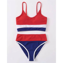 将图片加载到图库查看器,Female Swimsuit High Waist Bikini Women High Waist Bikini Set Two Piece Swimsuits Bikini Top With Bottoms Bathing Suits For Teens Girls Women Swimwear Two-pieces Bikini Set Sport Bathing Suit Swim Lady