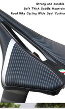 Load image into Gallery viewer, Bicycle Saddle Soft Thick Mountain Road Bike Wide Seat Cushion Bike Carbon Saddle Seat Ergonomics Design Fit Comfort Bike Saddle With Foam Breathable Soft Bicycle Cushion For Women Men