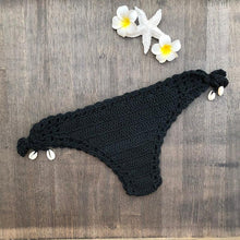 Load image into Gallery viewer, Handmade Vintage Crochet Bikinis Knitted Cotton Swimwear Women's Crochet Swimsuit Two Pieces Bathing Suits Bikini Swimsuit Top Bottom Bandage Modern Women Beachwear For Summer