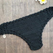 Load image into Gallery viewer, Handmade Vintage Crochet Bikinis Knitted Cotton Swimwear Women's Crochet Swimsuit Two Pieces Bathing Suits Bikini Swimsuit Top Bottom Bandage Modern Women Beachwear For Summer