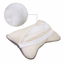 Load image into Gallery viewer, 1pcs Universal Car Neck Pillows PVC Leather Breathable Mesh Auto Car Neck Rest Headrest Cushion Headrest Pillow Pillow Neck Pillows Both Side Pu Leather Pack Headrest Fit for Most Cars Filled Fiber Universal Car Pillow Car Interior Accessories