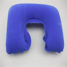 Load image into Gallery viewer, Inflatable Pillow Air Cushion Neck Rest U-Shaped Compact Plane Flight Travel Pillows Home Textile Air Adjustable Feather Soft Microfiber Neck Pillow Inflatable Neck Pillow Sleep with NO Neck Pain, Super Soft Memory Foam Neck Pillow Easy Washing