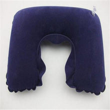 Load image into Gallery viewer, Inflatable Pillow Air Cushion Neck Rest U-Shaped Compact Plane Flight Travel Pillows Home Textile Air Adjustable Feather Soft Microfiber Neck Pillow Inflatable Neck Pillow Sleep with NO Neck Pain, Super Soft Memory Foam Neck Pillow Easy Washing