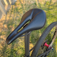Load image into Gallery viewer, Full Carbon Saddle Road Bike Super Light Leather Carbon Bicycle Seat Optimized For Men Flexible And Comfortable Sit Bone Support Shock Absorbing Road Bike Saddle