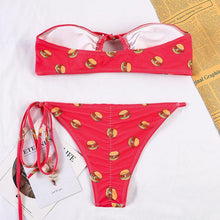 Load image into Gallery viewer, Bikinis Micro Adjustable Swimwear Women Summer Bikini Set Modern Colorful Print Beach Wear Women's Comfortable Swimsuit Knotted String Triangle Bikini Tie Side High Cut Bikini Set