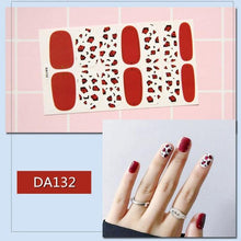 Load image into Gallery viewer, Nail Wraps Polish Decals Strips Golden Glitter 3D Adhesive Full Nail Art Stickers Manicure Kits Women Nail Decorations Accessories Metal Curve Stripe Lines Design Letter Nail Sticker Adhesive Decoration Template Nail Tool Decorations