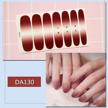 Load image into Gallery viewer, Nail Wraps Polish Decals Strips Golden Glitter 3D Adhesive Full Nail Art Stickers Manicure Kits Women Nail Decorations Accessories Metal Curve Stripe Lines Design Letter Nail Sticker Adhesive Decoration Template Nail Tool Decorations