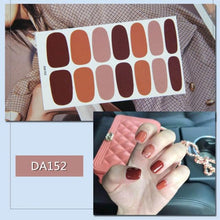 Load image into Gallery viewer, Nail Wraps Polish Decals Strips Golden Glitter 3D Adhesive Full Nail Art Stickers Manicure Kits Women Nail Decorations Accessories Metal Curve Stripe Lines Design Letter Nail Sticker Adhesive Decoration Template Nail Tool Decorations