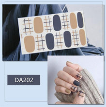 Load image into Gallery viewer, Nail Wraps Polish Decals Strips Golden Glitter 3D Adhesive Full Nail Art Stickers Manicure Kits Women Nail Decorations Accessories Metal Curve Stripe Lines Design Letter Nail Sticker Adhesive Decoration Template Nail Tool Decorations