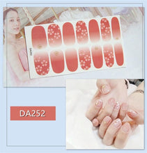 Load image into Gallery viewer, Nail Wraps Polish Decals Strips Golden Glitter 3D Adhesive Full Nail Art Stickers Manicure Kits Women Nail Decorations Accessories Metal Curve Stripe Lines Design Letter Nail Sticker Adhesive Decoration Template Nail Tool Decorations