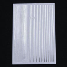 将图片加载到图库查看器,Black White 3D Nail Stickers Metal Gold Silver Geometric Tassel Strip Line Adhesive Transfer Decals Nail Art Design Gold Silver Metal Nail Sticker Metallic Curve Strip Line Nail Decal Self-Adhesive 3D Wave Design Nail Tips Decorations Manicure for Women