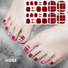 Load image into Gallery viewer, Toe Nail Sticker Wraps Adhesive Decals Toenail Polish Strips DIY Pedicure Foot Decals Manicure Strips Decals Full Wraps Women Glitter Toenail Nail Polish Strips Decals Full Wraps Self Adhesive Toe Nail Tip Full Toe Nail Wraps Feet Decorations