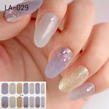 Load image into Gallery viewer, Toe Nail Sticker Wraps Adhesive Decals Toenail Polish Strips DIY Pedicure Foot Decals Manicure Strips Decals Full Wraps Women Glitter Toenail Nail Polish Strips Decals Full Wraps Self Adhesive Toe Nail Tip Full Toe Nail Wraps Feet Decorations
