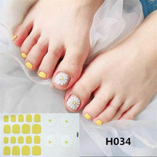 Load image into Gallery viewer, Toe Nail Sticker Wraps Adhesive Decals Toenail Polish Strips DIY Pedicure Foot Decals Manicure Strips Decals Full Wraps Women Glitter Toenail Nail Polish Strips Decals Full Wraps Self Adhesive Toe Nail Tip Full Toe Nail Wraps Feet Decorations