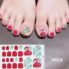 Load image into Gallery viewer, Toe Nail Sticker Wraps Adhesive Decals Toenail Polish Strips DIY Pedicure Foot Decals Manicure Strips Decals Full Wraps Women Glitter Toenail Nail Polish Strips Decals Full Wraps Self Adhesive Toe Nail Tip Full Toe Nail Wraps Feet Decorations