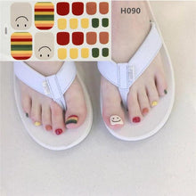 Load image into Gallery viewer, Toe Nail Sticker Wraps Adhesive Decals Toenail Polish Strips DIY Pedicure Foot Decals Manicure Strips Decals Full Wraps Women Glitter Toenail Nail Polish Strips Decals Full Wraps Self Adhesive Toe Nail Tip Full Toe Nail Wraps Feet Decorations