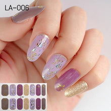 Load image into Gallery viewer, Toe Nail Sticker Wraps Adhesive Decals Toenail Polish Strips DIY Pedicure Foot Decals Manicure Strips Decals Full Wraps Women Glitter Toenail Nail Polish Strips Decals Full Wraps Self Adhesive Toe Nail Tip Full Toe Nail Wraps Feet Decorations