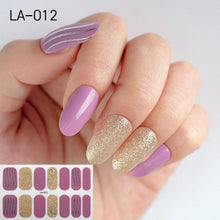Load image into Gallery viewer, Toe Nail Sticker Wraps Adhesive Decals Toenail Polish Strips DIY Pedicure Foot Decals Manicure Strips Decals Full Wraps Women Glitter Toenail Nail Polish Strips Decals Full Wraps Self Adhesive Toe Nail Tip Full Toe Nail Wraps Feet Decorations