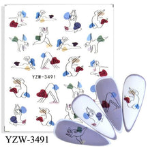 Load image into Gallery viewer, Avocado Fruit Transfer Nail Stickers Charms Winter Water Sticker For Nails Sliders Character Image Tattoo Decal Decoration Cute Summer Nail Art Stickers Summer Fruit Stickers on Nails Unicorn Banana Cherry Avocado Dog Strawberry Nail Art Decals