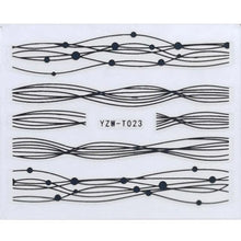 Load image into Gallery viewer, Nail Stickers for Manicure Nail Sticker Sliders For Nails Decal Self-adhesive Nails Figures Transfer Black Accessories Sliders Manicure Decoration 3D Nail Supplies Holographic Decals Transfer Sliders Nail Design Manicures Nail Self-Adhesive Sticker