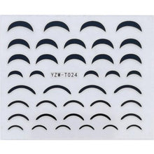Load image into Gallery viewer, Nail Stickers for Manicure Nail Sticker Sliders For Nails Decal Self-adhesive Nails Figures Transfer Black Accessories Sliders Manicure Decoration 3D Nail Supplies Holographic Decals Transfer Sliders Nail Design Manicures Nail Self-Adhesive Sticker
