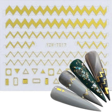 Load image into Gallery viewer, Nail Stickers for Manicure Nail Sticker Sliders For Nails Decal Self-adhesive Nails Figures Transfer Black Accessories Sliders Manicure Decoration 3D Nail Supplies Holographic Decals Transfer Sliders Nail Design Manicures Nail Self-Adhesive Sticker