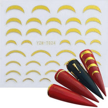 Load image into Gallery viewer, Nail Stickers for Manicure Nail Sticker Sliders For Nails Decal Self-adhesive Nails Figures Transfer Black Accessories Sliders Manicure Decoration 3D Nail Supplies Holographic Decals Transfer Sliders Nail Design Manicures Nail Self-Adhesive Sticker
