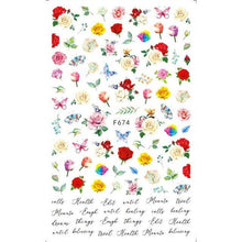 Load image into Gallery viewer, Leaf With Lines Nails Sticker Designer Fruit Nail Art 3D Decals Acrylic Designs Self Adhesive Manicure Slider Stickers Glitter Decals Love Nail Sequins Laser Heart Nail Supplies Sparkle Nail Accessories Star Accessories Heart Nail Art