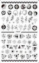 Load image into Gallery viewer, Leaf With Lines Nails Sticker Designer Fruit Nail Art 3D Decals Acrylic Designs Self Adhesive Manicure Slider Stickers Glitter Decals Love Nail Sequins Laser Heart Nail Supplies Sparkle Nail Accessories Star Accessories Heart Nail Art