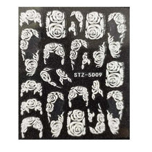 Load image into Gallery viewer, Winter Knit Sweater Cloth Pattern 5D Nails Decal Engraved Embossed Nail Art Adhesive Decals For new year Valentines Gift Palm Leaf Nail Self-Adhesive Decals Nail Stickers Water Transfer Fresh Nail Decals for Nail Art Butterfly Palm
