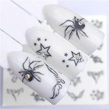 Load image into Gallery viewer, Fox Wolf Animal 3D Embossed Nail Sticker Flower Adhesive Manicure Slider Nail Art Tips Decorations Decals Manicure Design Golden Firework Star Accessories Heart Nail Art Stickers Glitter Decals Love Nail Sequins Laser Heart Nail