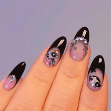 Load image into Gallery viewer, Cute rabbit Cute cat Japanese Justice Girl 3D Back Glue Nail Sticker Nail Decoration Nail Art Nail Ornament Self Adhesive Nail Decals for Nail Art Decoration Including Hearts Stars Letters Bowknot Leaves Flowers Plants Fruits Butterflies for Woman