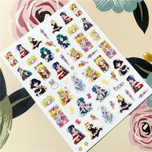 Load image into Gallery viewer, Cute rabbit Cute cat Japanese Justice Girl 3D Back Glue Nail Sticker Nail Decoration Nail Art Nail Ornament Self Adhesive Nail Decals for Nail Art Decoration Including Hearts Stars Letters Bowknot Leaves Flowers Plants Fruits Butterflies for Woman