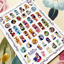 Load image into Gallery viewer, Cute rabbit Cute cat Japanese Justice Girl 3D Back Glue Nail Sticker Nail Decoration Nail Art Nail Ornament Self Adhesive Nail Decals for Nail Art Decoration Including Hearts Stars Letters Bowknot Leaves Flowers Plants Fruits Butterflies for Woman
