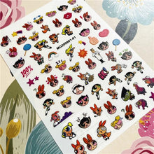 Load image into Gallery viewer, Cute rabbit Cute cat Japanese Justice Girl 3D Back Glue Nail Sticker Nail Decoration Nail Art Nail Ornament Self Adhesive Nail Decals for Nail Art Decoration Including Hearts Stars Letters Bowknot Leaves Flowers Plants Fruits Butterflies for Woman