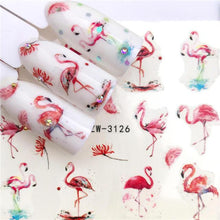 Load image into Gallery viewer, Designer Water Transfer Tips Nail Art Pink Rose Flower Sticker Decals Women Beauty Wedding Nails Love Nail Art Decoration Pop Art Nail Stickers Sexy Girl Designs Comics Water Transfer Decals Manicure DIY Lips Nail Art Decorations Slider Nail Art Stickers