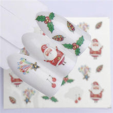 将图片加载到图库查看器,New Christmas Water Decal Nail Art Nail sticker New Year Slider Tattoo Full Cover Santa Claus Snowman Designs Xmas Decals 3D Wave Design Decoration for Women Girls Tape Nail Art Stickers Decal Decoration Nail Art Accessories Decoration Decal