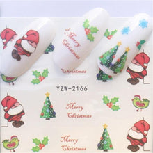 将图片加载到图库查看器,New Christmas Water Decal Nail Art Nail sticker New Year Slider Tattoo Full Cover Santa Claus Snowman Designs Xmas Decals 3D Wave Design Decoration for Women Girls Tape Nail Art Stickers Decal Decoration Nail Art Accessories Decoration Decal