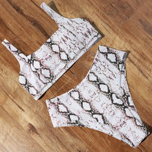 将图片加载到图库查看器,High Waist Bikini Leopard Bikini Women Push Up Swimsuit Women's Leopard Print Swimsuits High Waist Bikini Set 2 Piece Bathing Suits Women Printed Swimwear Tie Dye Summer Swim Beachwear