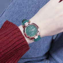 将图片加载到图库查看器,Shiny Luxury Student Watch Womens Star Quartz Watch Fashion Casual Womens Watch Bracelet Set Dial Woman Children Set Bracelet Watch Leather Band Luxury Quartz Watches