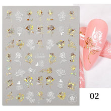 将图片加载到图库查看器,Gold Christmas Snowflake 3D Nail Stickers Sparkly Iridescent Silver Xmas Tree Elk Deer Transfer Sliders Winter Nails Accessories Design Decor Tip Transfer Nail Decals Sticker For Pretty Girl Self-Adhesive Nail Decals Designer Nail Stickers