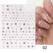 将图片加载到图库查看器,Gold Christmas Snowflake 3D Nail Stickers Sparkly Iridescent Silver Xmas Tree Elk Deer Transfer Sliders Winter Nails Accessories Design Decor Tip Transfer Nail Decals Sticker For Pretty Girl Self-Adhesive Nail Decals Designer Nail Stickers