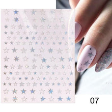 将图片加载到图库查看器,Gold Christmas Snowflake 3D Nail Stickers Sparkly Iridescent Silver Xmas Tree Elk Deer Transfer Sliders Winter Nails Accessories Design Decor Tip Transfer Nail Decals Sticker For Pretty Girl Self-Adhesive Nail Decals Designer Nail Stickers