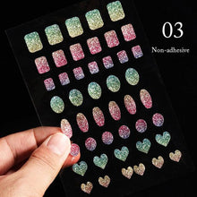 将图片加载到图库查看器,Gold Christmas Snowflake 3D Nail Stickers Sparkly Iridescent Silver Xmas Tree Elk Deer Transfer Sliders Winter Nails Accessories Design Decor Tip Transfer Nail Decals Sticker For Pretty Girl Self-Adhesive Nail Decals Designer Nail Stickers