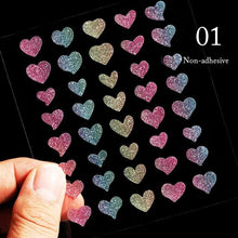 将图片加载到图库查看器,Gold Christmas Snowflake 3D Nail Stickers Sparkly Iridescent Silver Xmas Tree Elk Deer Transfer Sliders Winter Nails Accessories Design Decor Tip Transfer Nail Decals Sticker For Pretty Girl Self-Adhesive Nail Decals Designer Nail Stickers