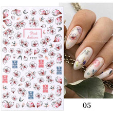 Load image into Gallery viewer, Flowers Leaves Line 3D Nail Stickers Autumn Winter Fall Leaf Design Transfer Sliders Abstract Waves Nail Art Decals Manicures Decal Self-Adhesive 3D Wave Design Decoration for Women Girls Tape Nail Art Stickers Decal Decoration