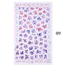 Load image into Gallery viewer, Flowers Leaves Line 3D Nail Stickers Autumn Winter Fall Leaf Design Transfer Sliders Abstract Waves Nail Art Decals Manicures Decal Self-Adhesive 3D Wave Design Decoration for Women Girls Tape Nail Art Stickers Decal Decoration